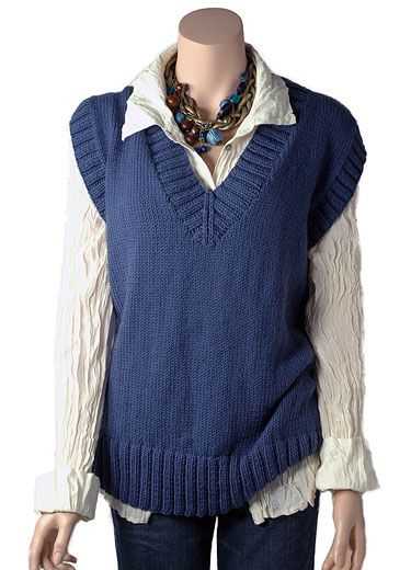 Knitted tabard vest pattern