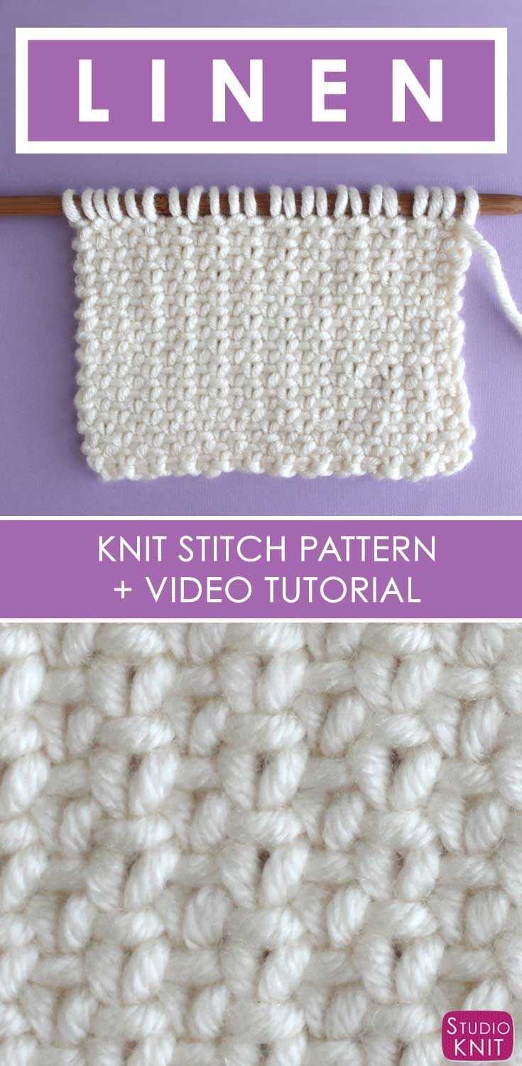 Knitting linen stitch scarf pattern