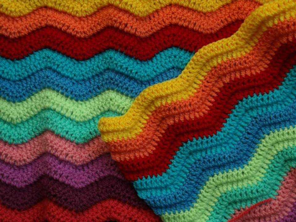 Knitting pattern for chevron blanket