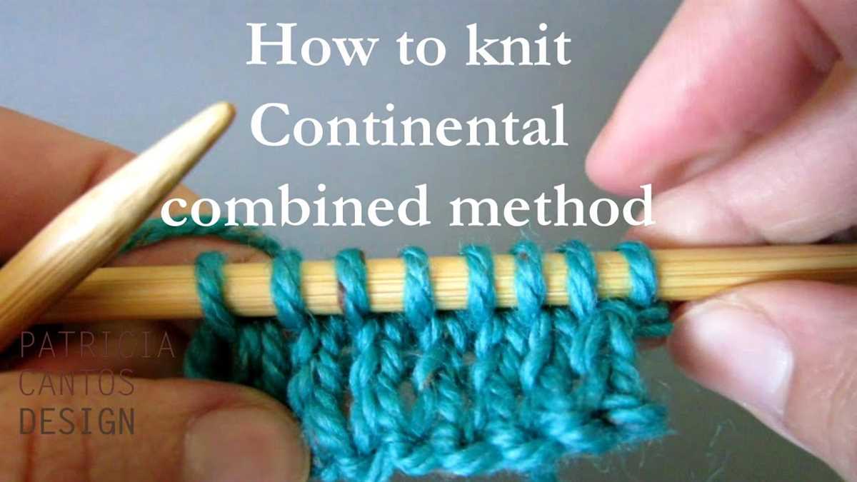 Continental knitting patterns