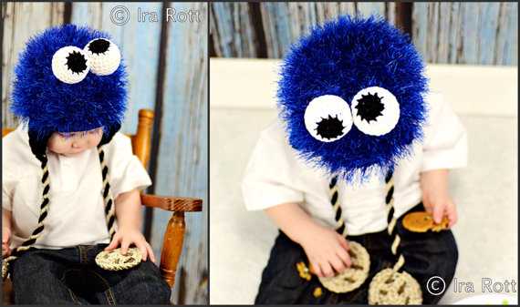Cookie monster knit hat pattern