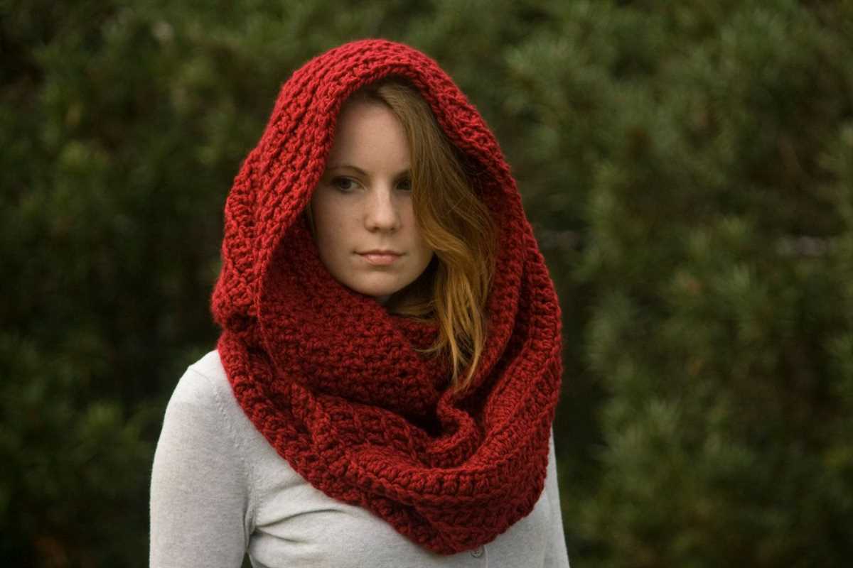 Cowl neck infinity scarf knitting pattern