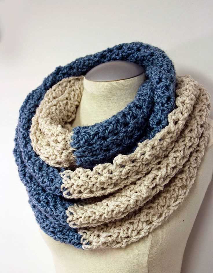 Cowl neck infinity scarf knitting pattern