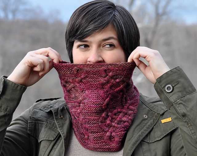 Cowl scarf knitting pattern circular needles