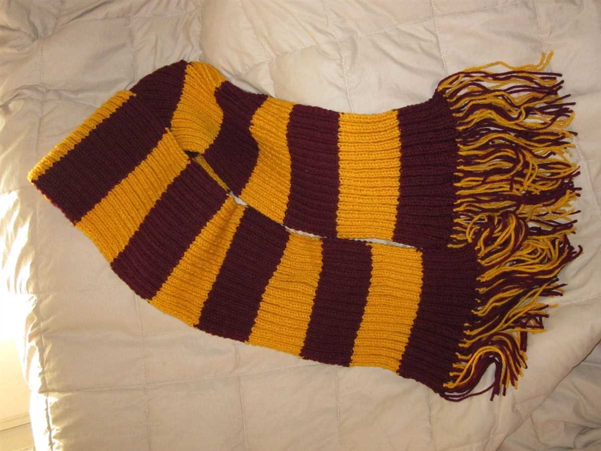 Harry potter hufflepuff scarf knitting pattern