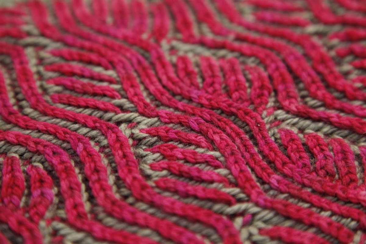 Creating patterns in knitting with many colors