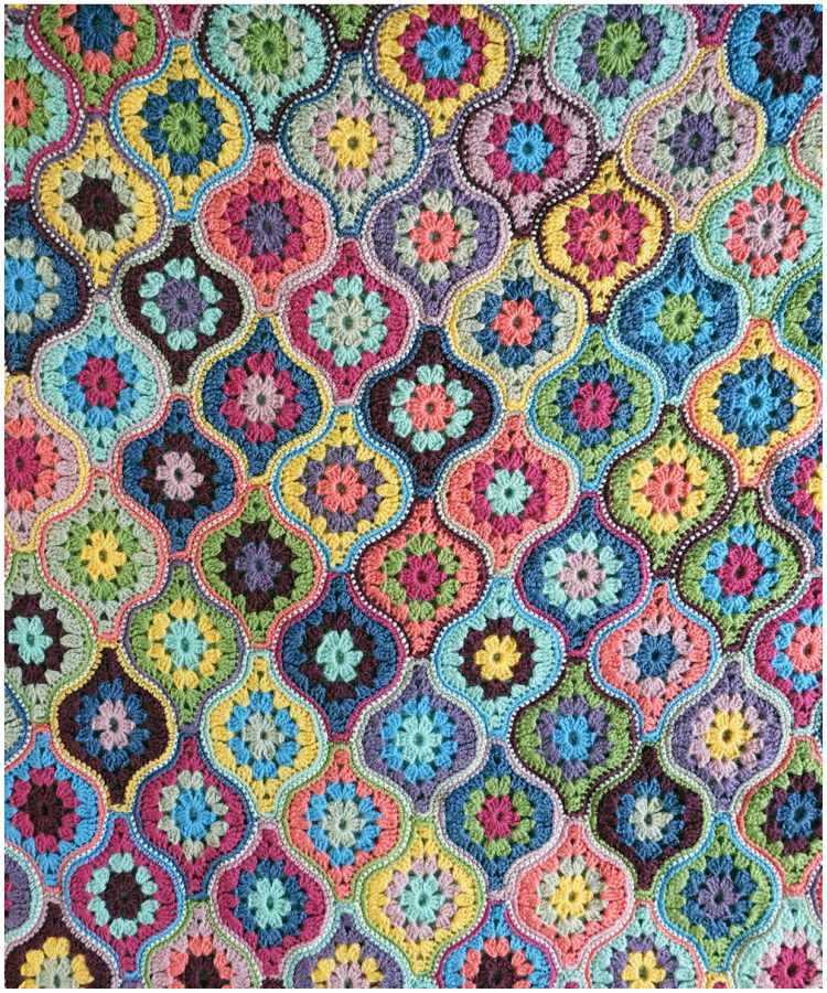 Creating patterns in knitting with many colors