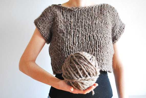 Crop top sweater knitting pattern