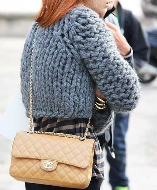 Cropped chunky cardigan knitting pattern