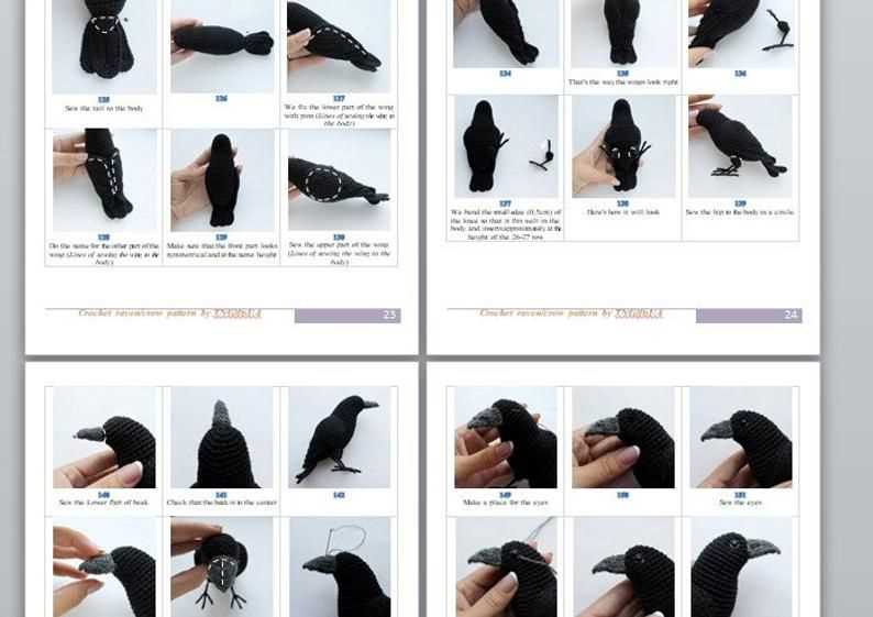 Crow knitting pattern free