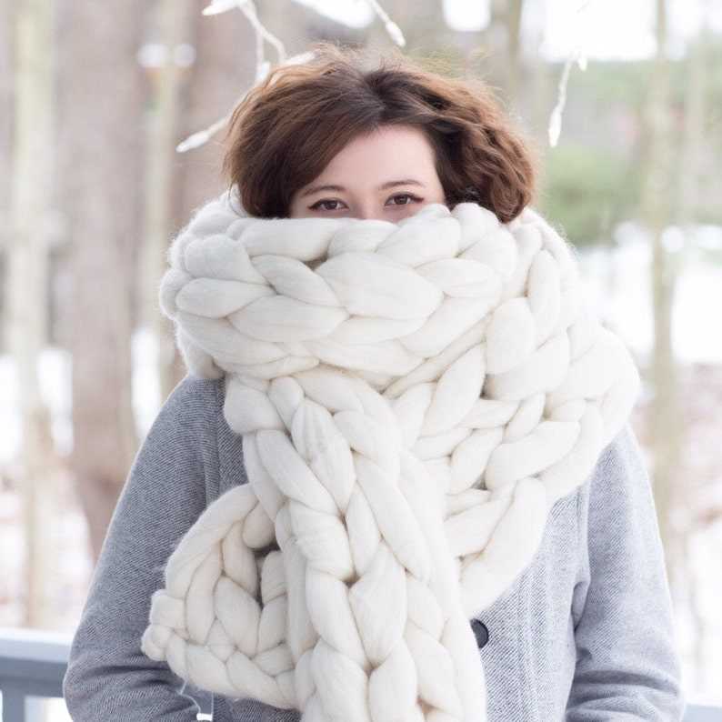 Big chunky scarf knit pattern