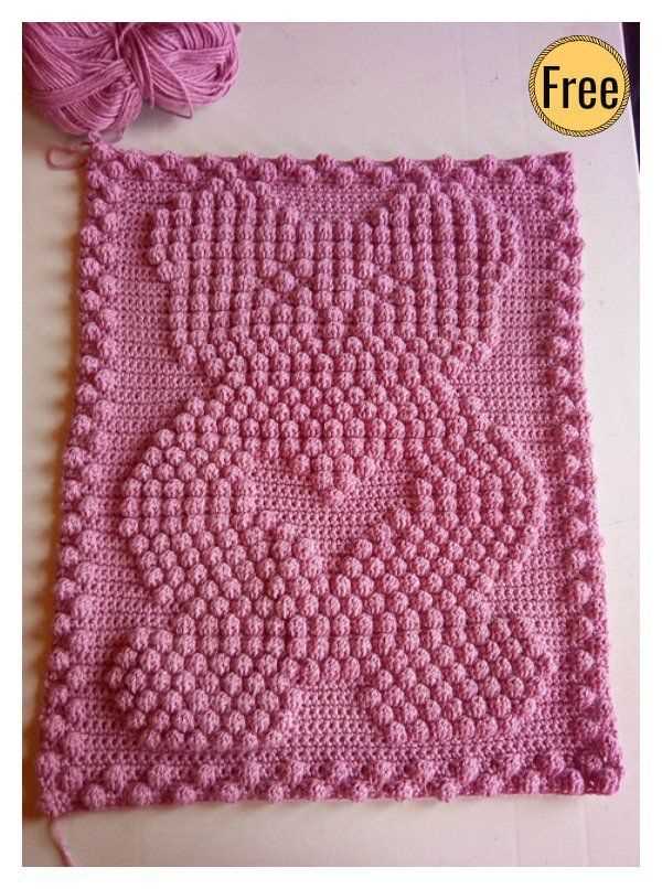 Popcorn blanket knitting pattern