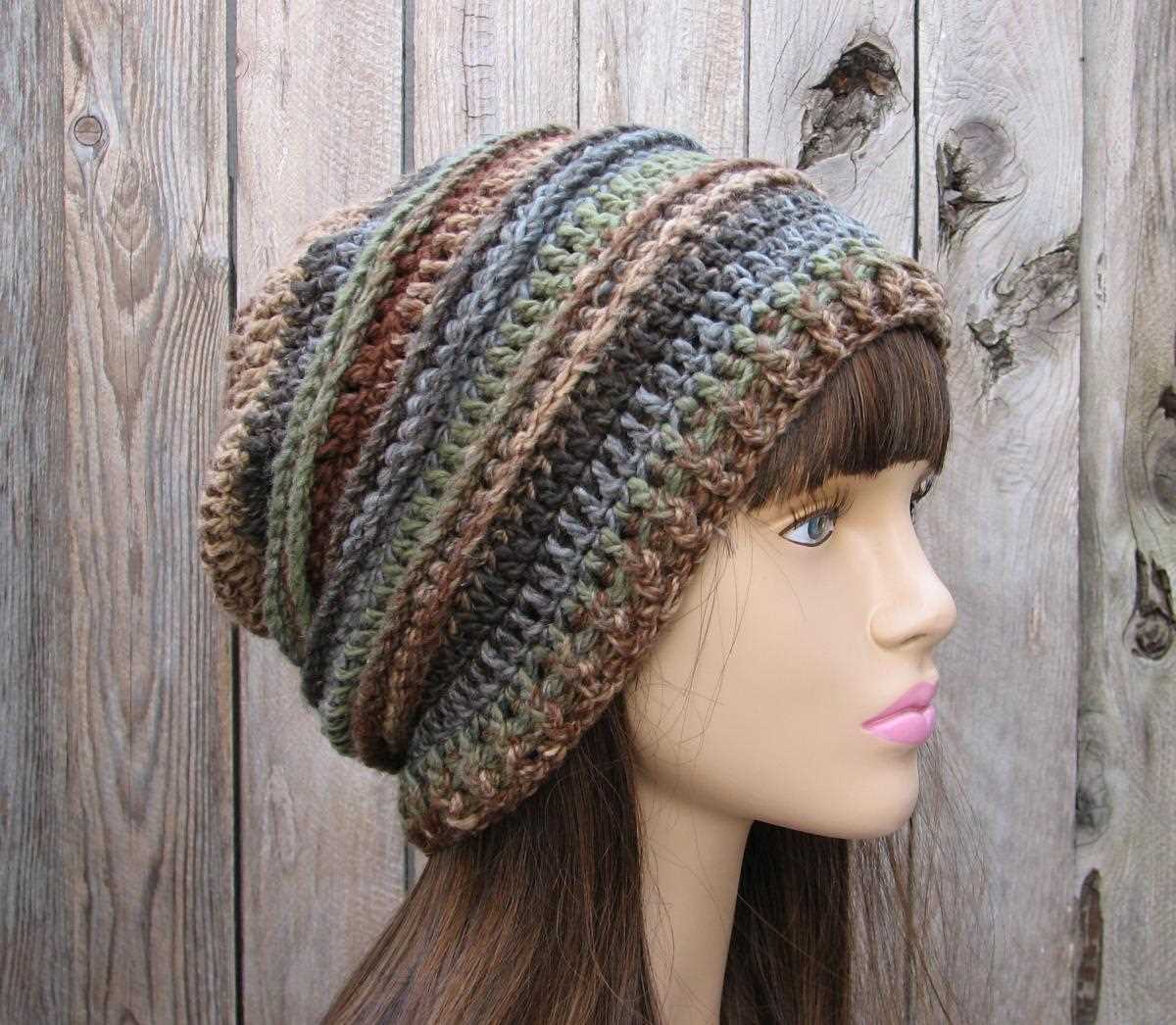 Easy knitted slouchy hat pattern free