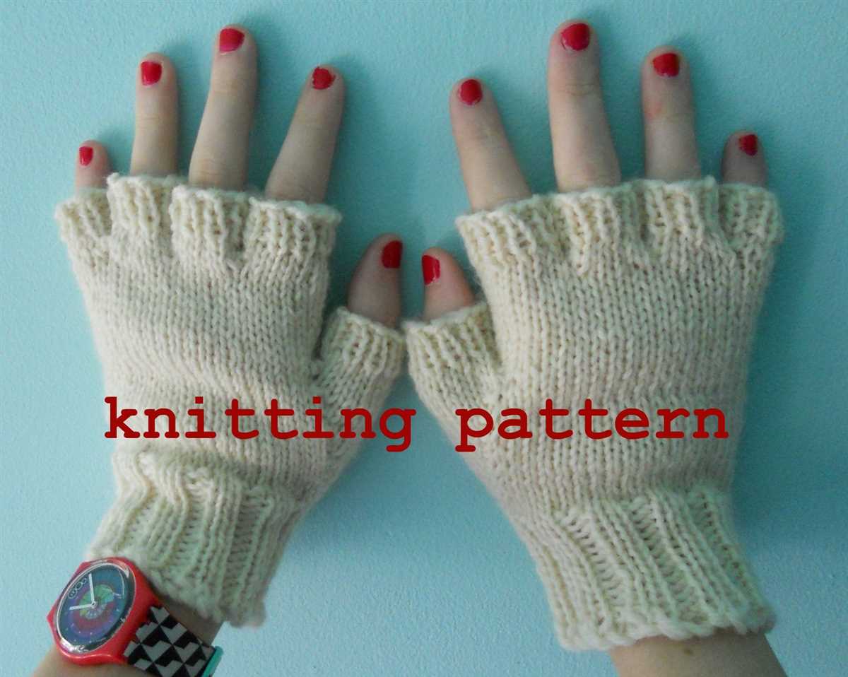 Free knitting pattern for mens fingerless mittens