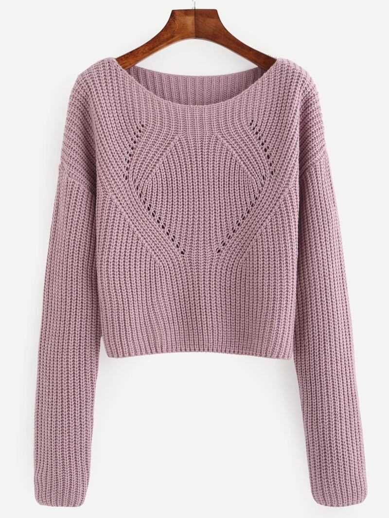 Long sleeve crop top knitting pattern