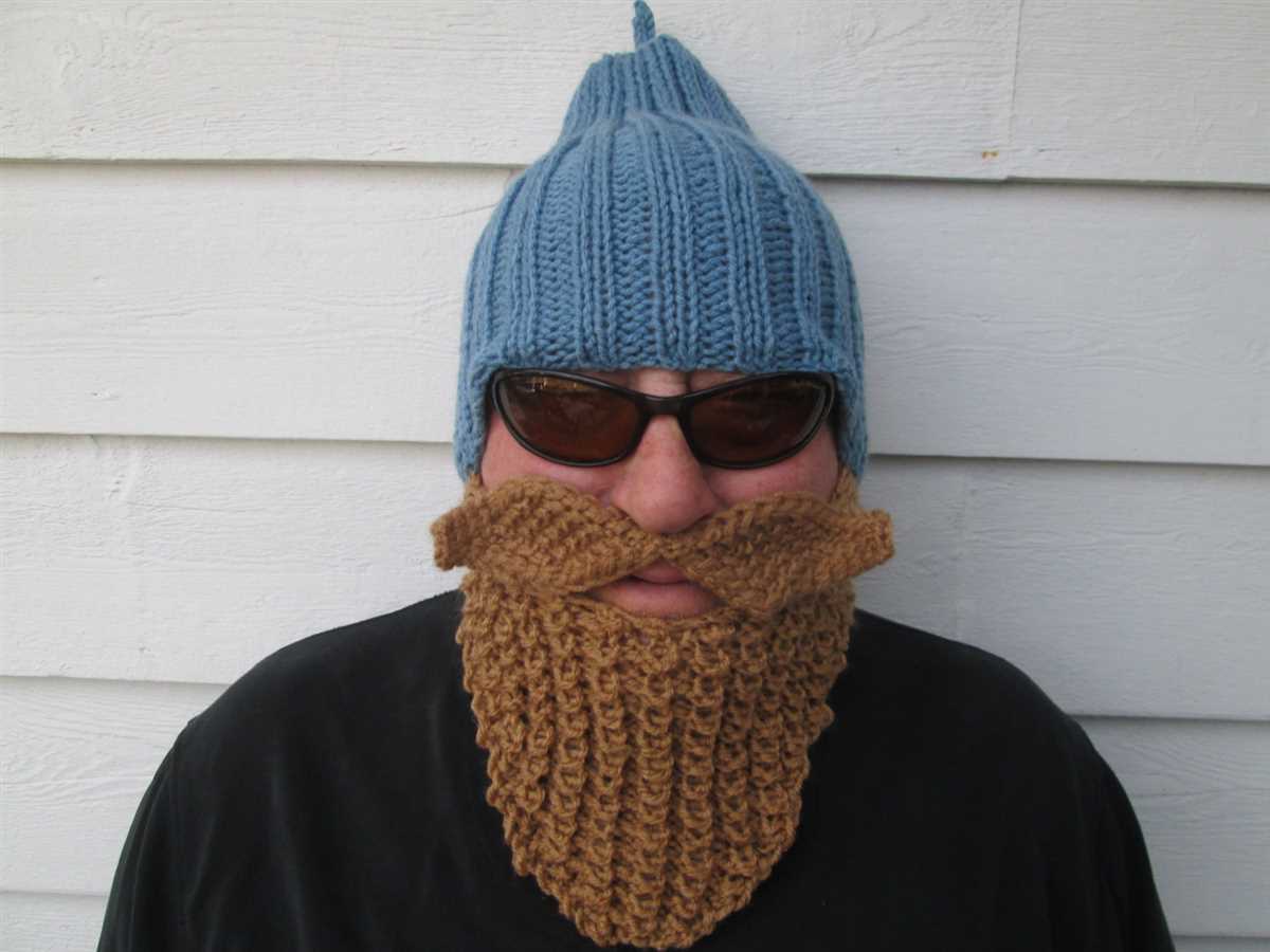 Knitted viking hat and beard pattern