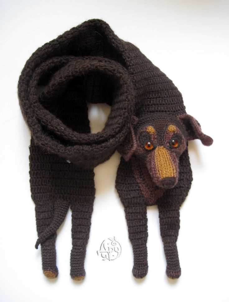 Dachshund scarf knitting pattern