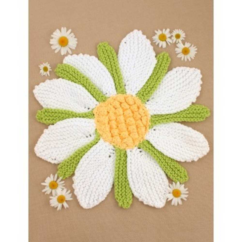 Daisy dishcloth knit pattern