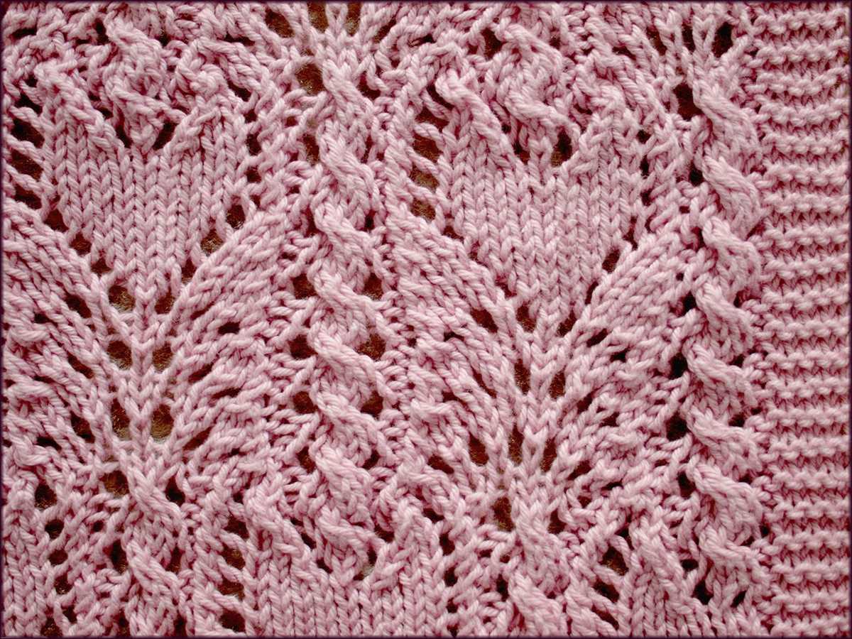 Feather knitting pattern
