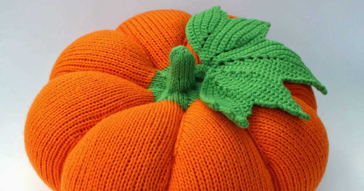 Knit pumpkin pillow pattern