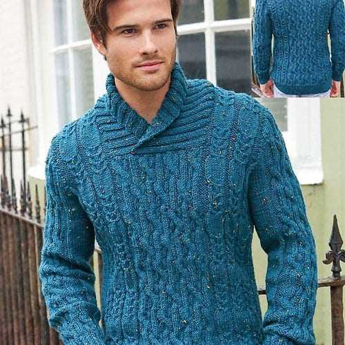 Men's v-neck sweater knitting pattern