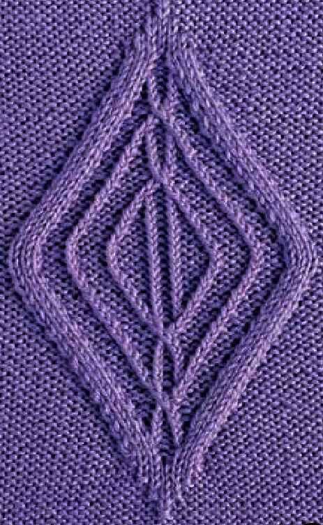 Diamond cable knitting pattern