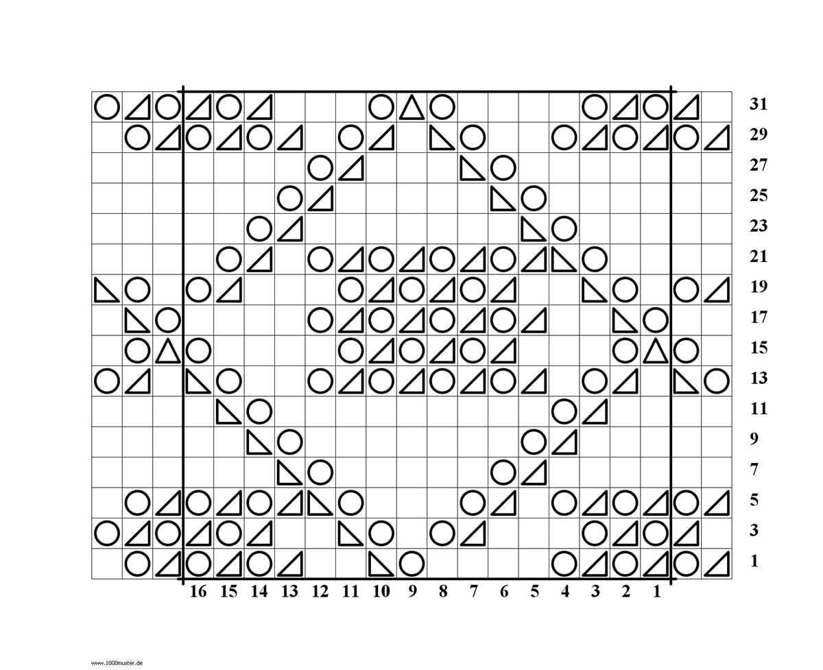 Diamond lace pattern knitting