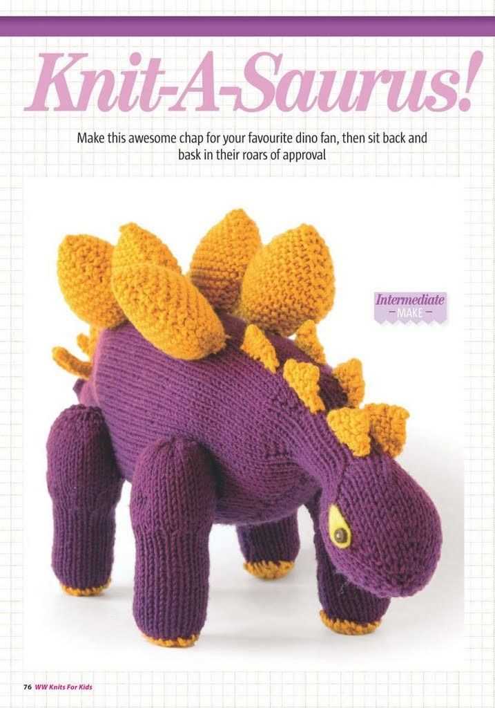 Dinosaur toy knitting pattern free