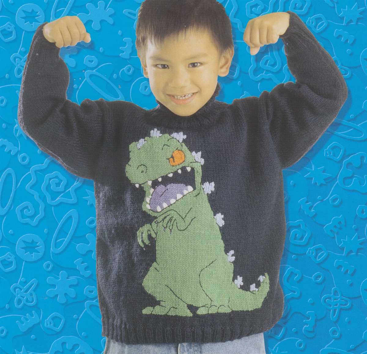 Dinosaur sweater knitting pattern
