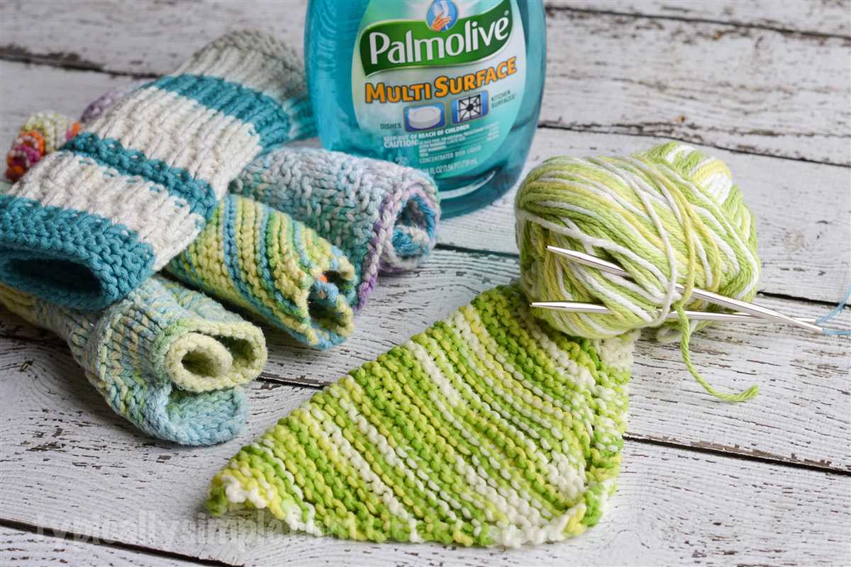 Dish cloth pattern knit