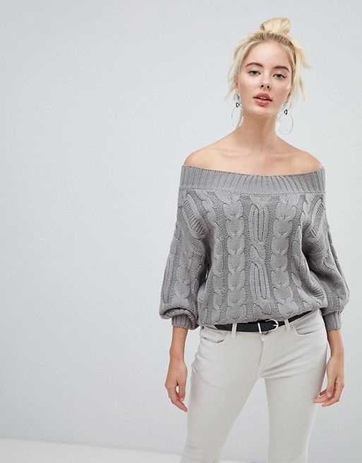 Off the shoulder jumper knitting pattern