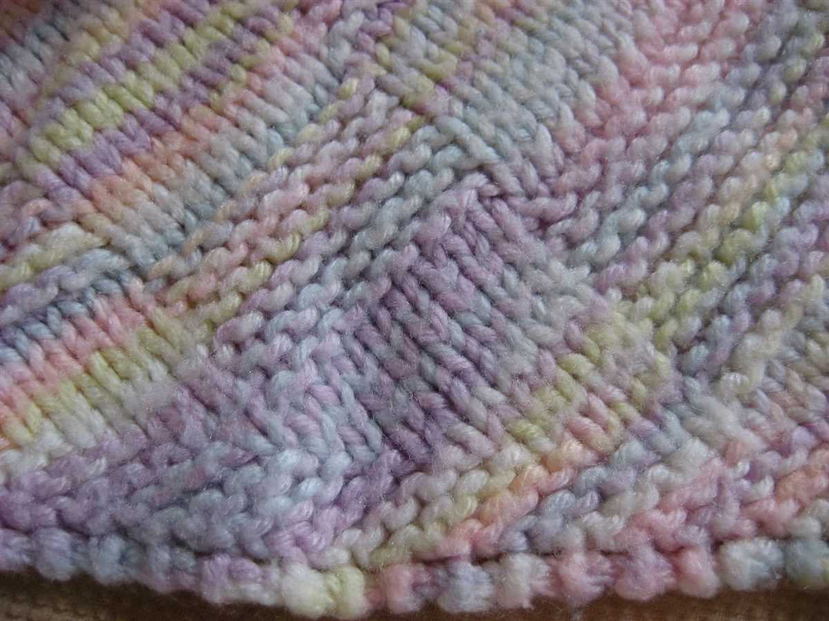 Free diagonal baby blanket knitting pattern