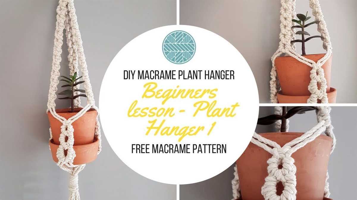 Knitted hanging plant holder pattern