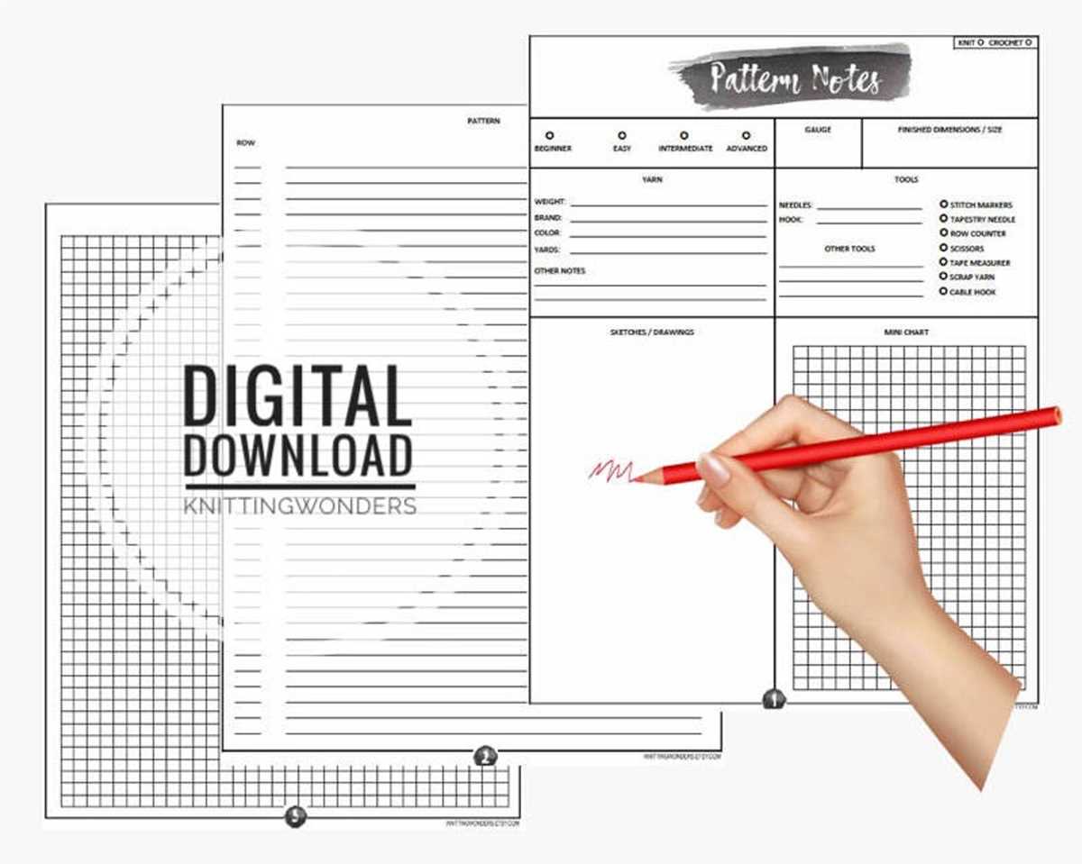 Knitting pattern template pdf