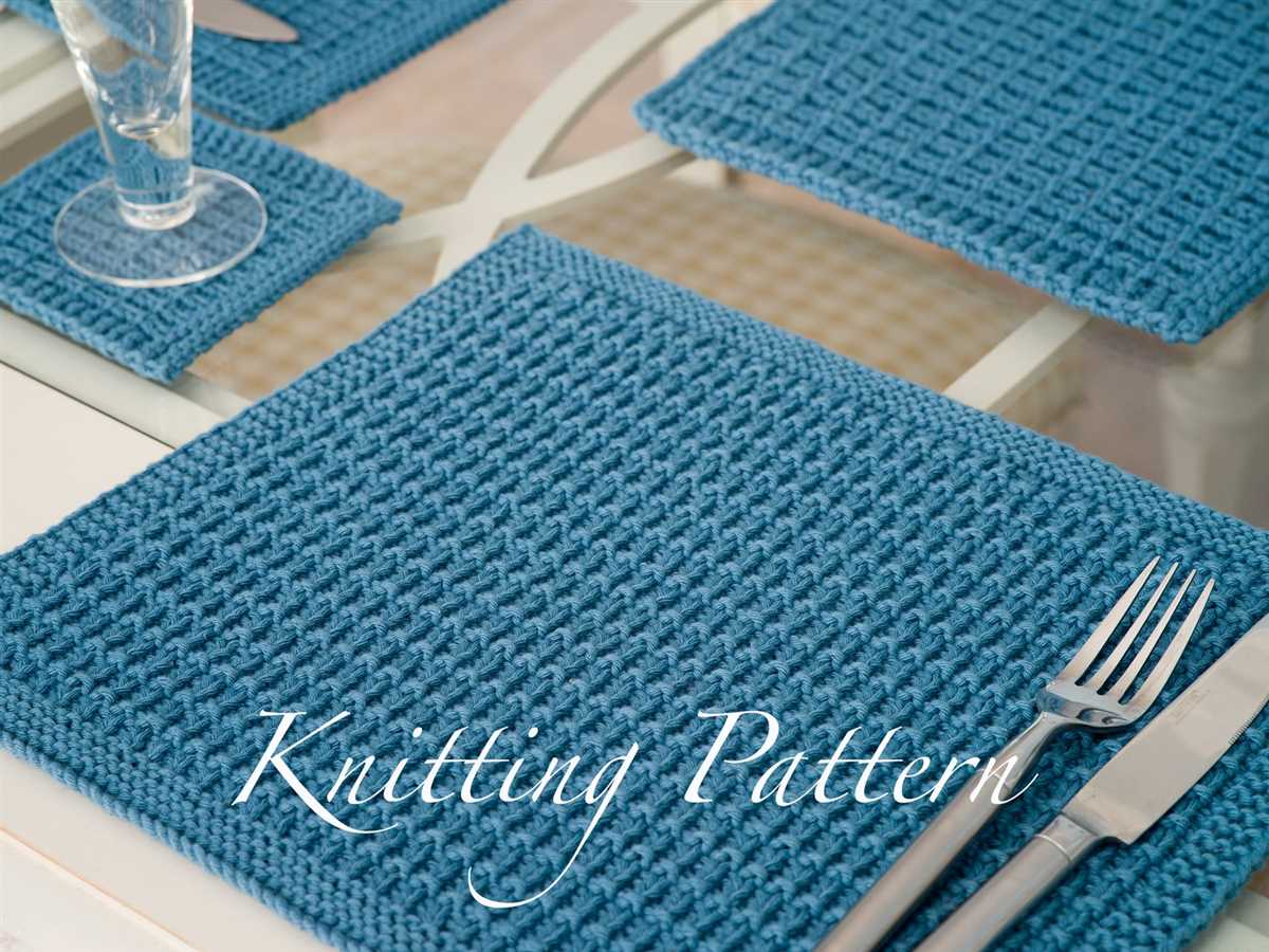Knitted placemat patterns free