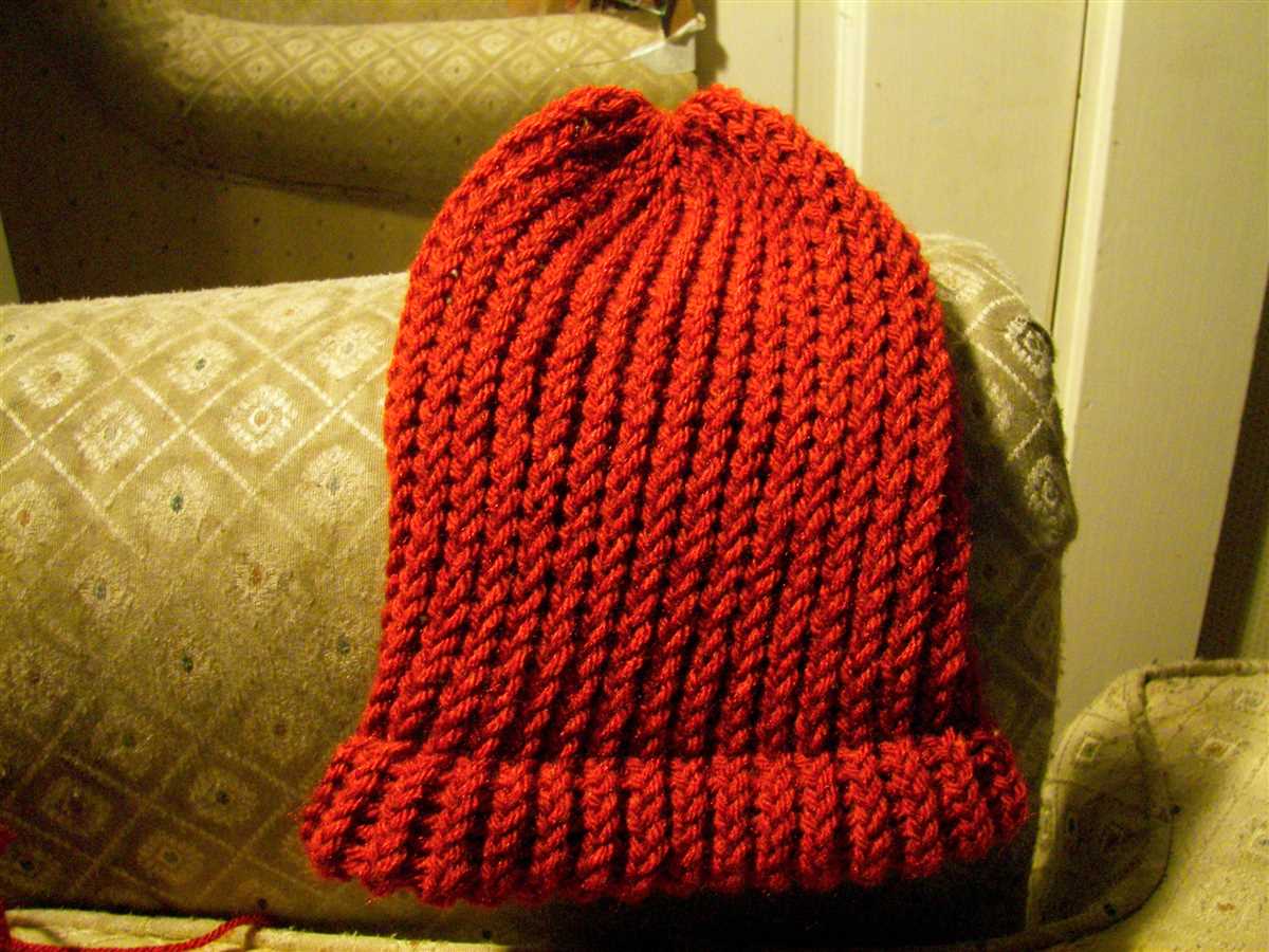 Double knit beanie hat pattern