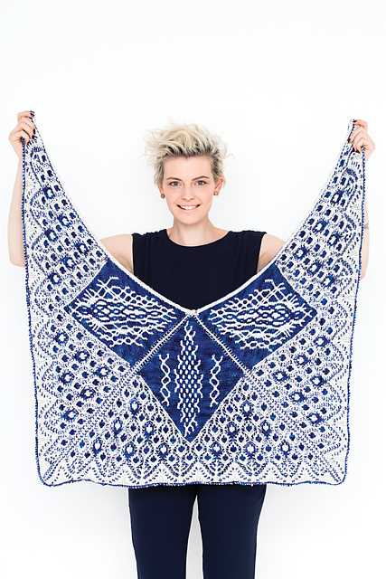 Double knit shawl pattern