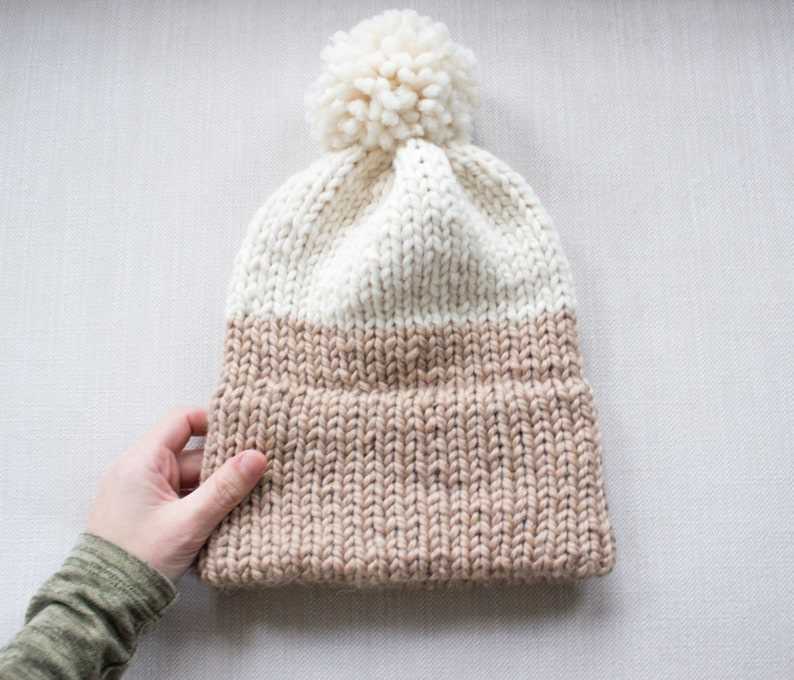 Double knit beanie hat pattern