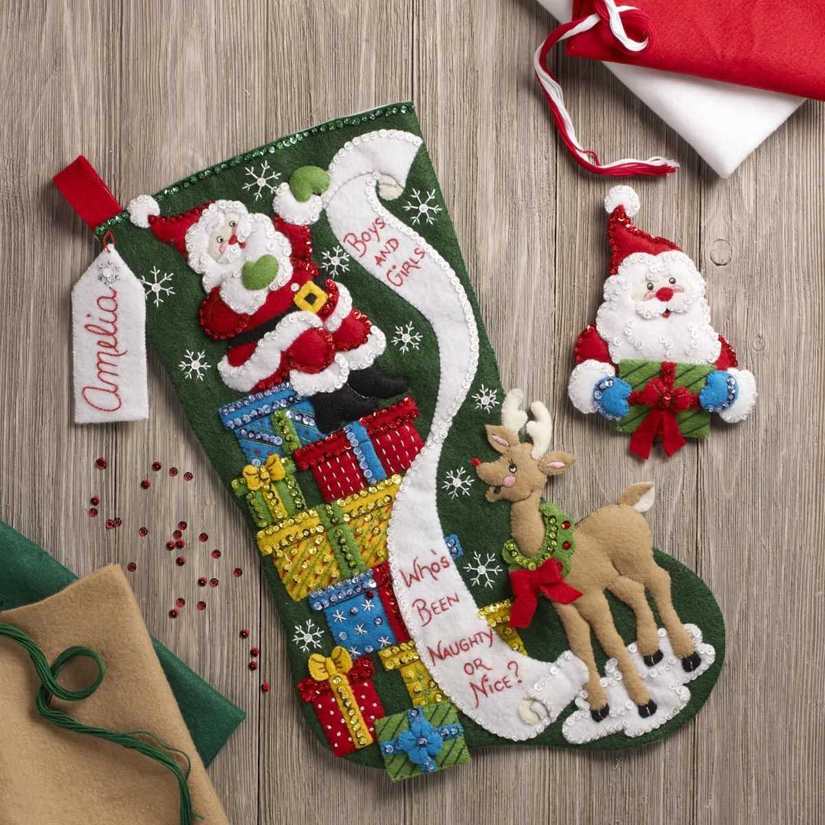 Bucilla knitted christmas stocking patterns