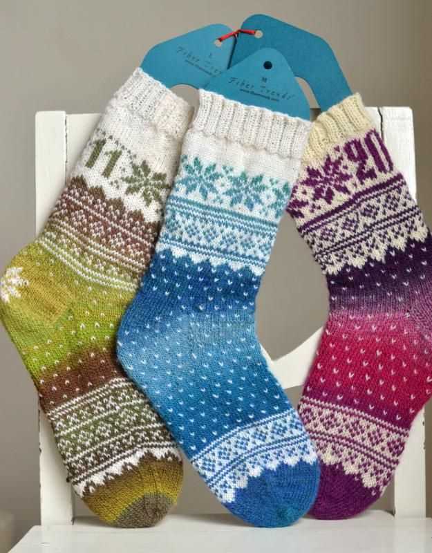 Norwegian socks knitting pattern