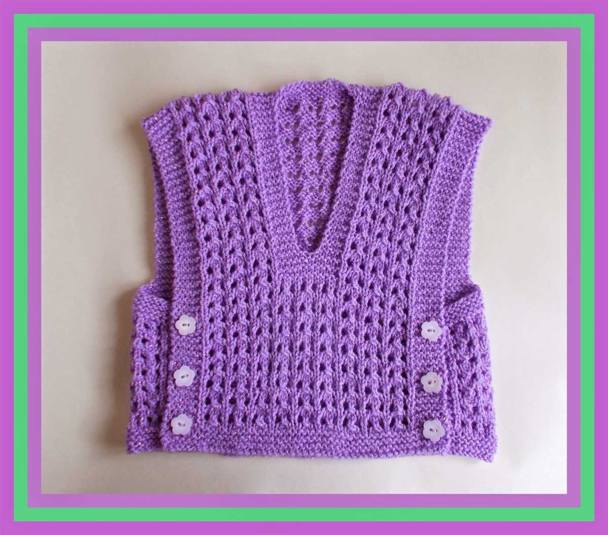 Simple vest knitting pattern