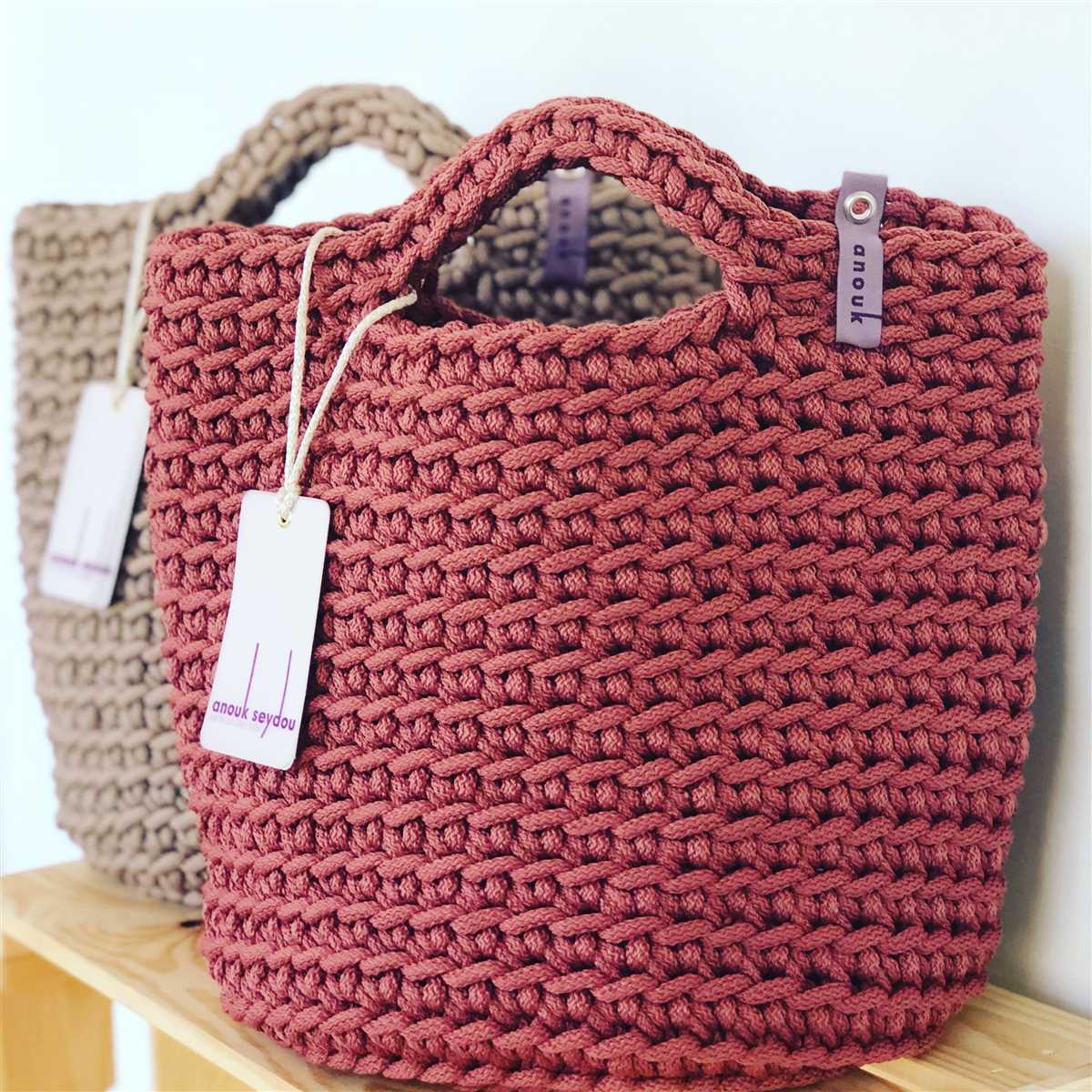 Knitted shopping bag pattern