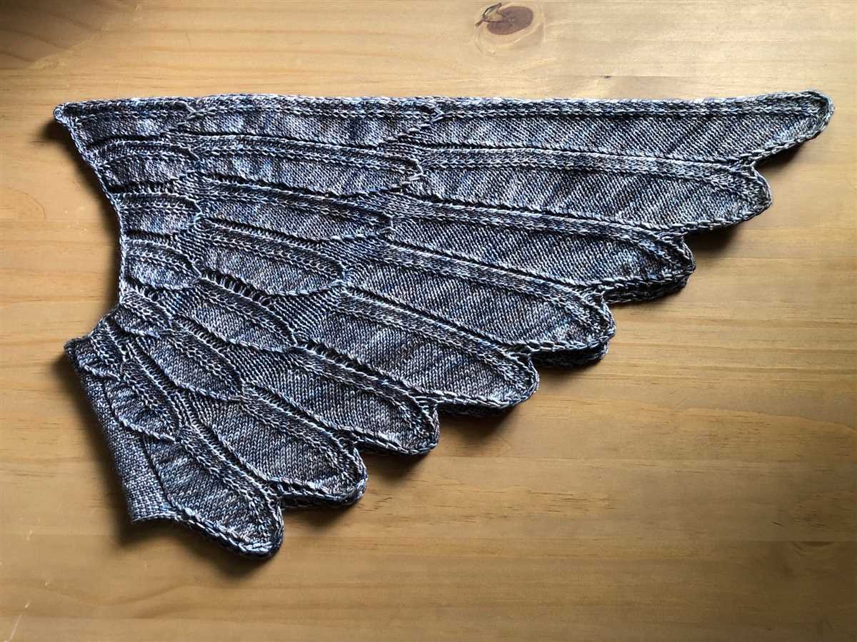 Dragon wing scarf knitting pattern
