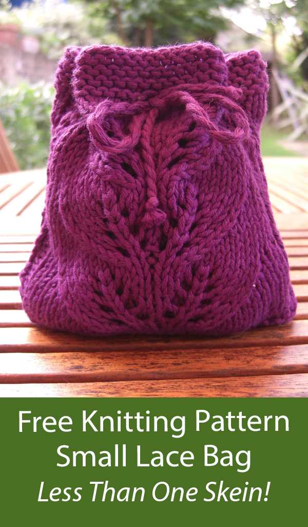 Drawstring bag knitting pattern free