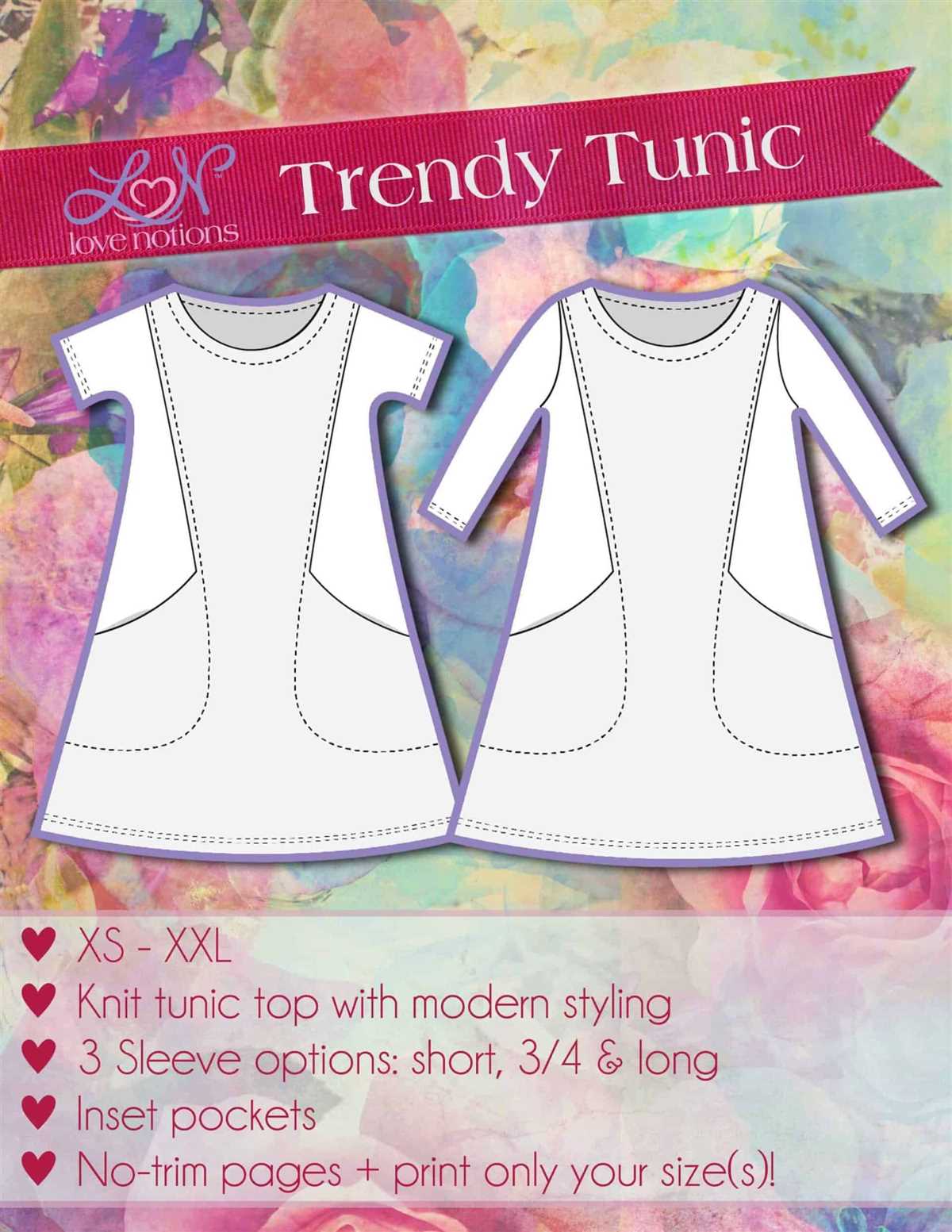 Dress pattern for knit fabric