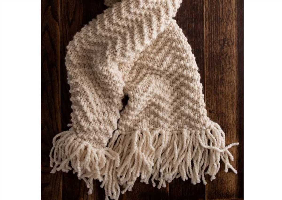Drifted pearls scarf knitting pattern