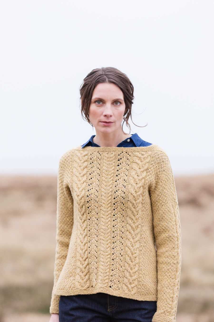 Drop shoulder sweater knitting pattern