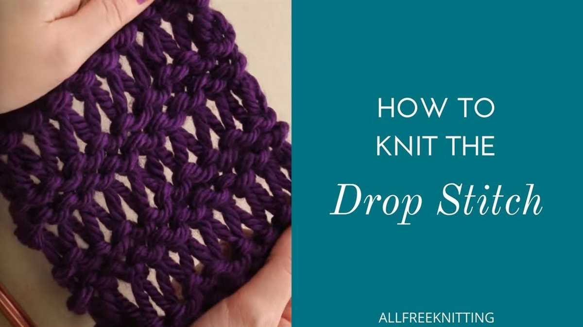 Drop stitch scarf knit pattern