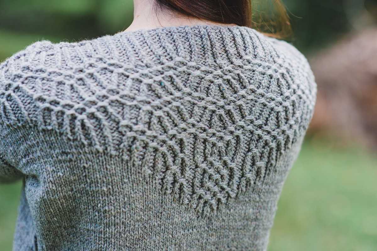 Drop shoulder knit sweater pattern