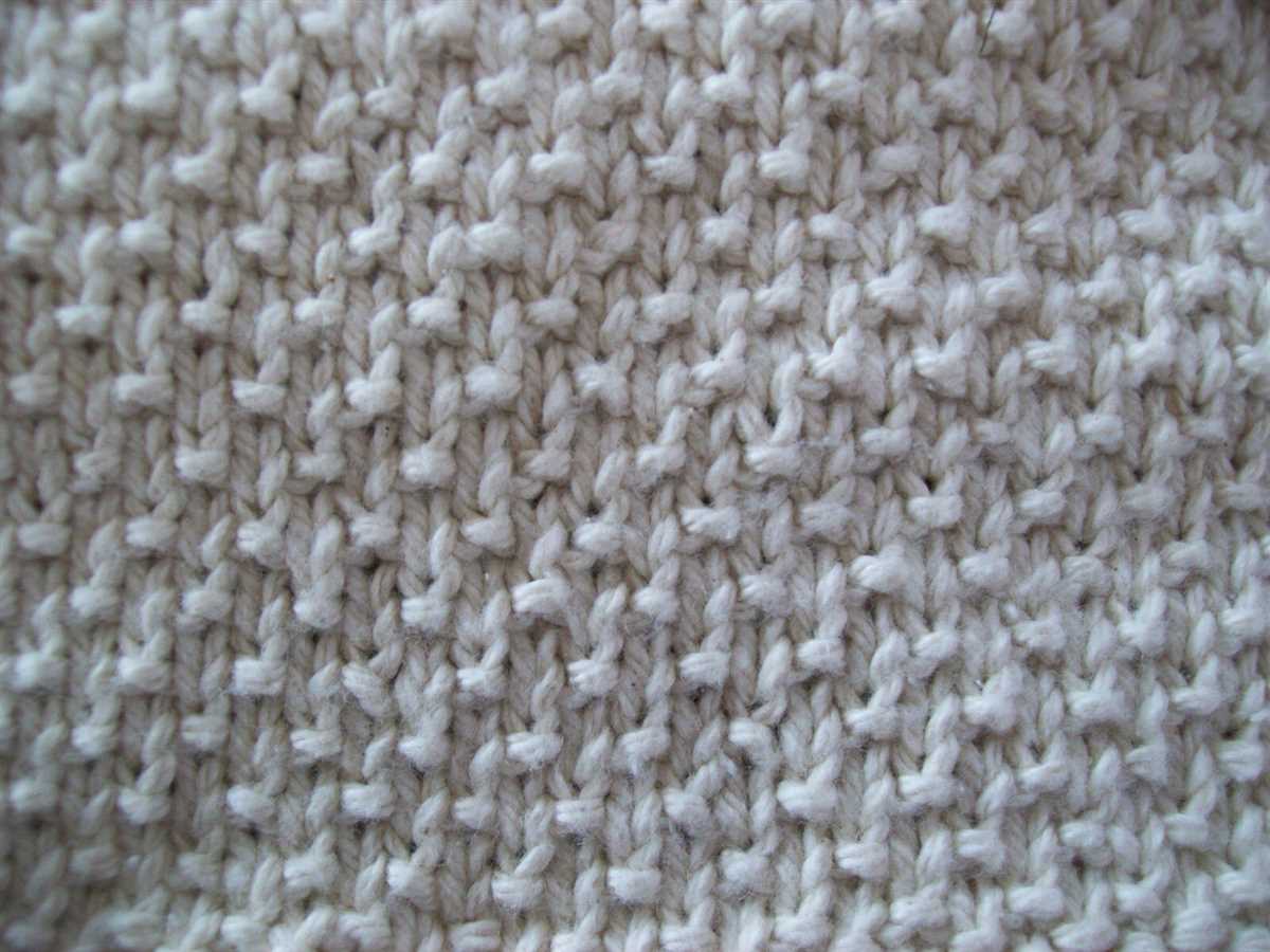 Knit stitch pattern multiple of 6